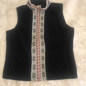 LL Bean ladies fleece Nordic vest, XL